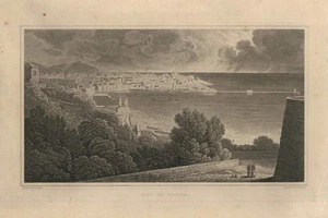 c1850 Genova Genua Ligurisches Meer Italien Stadtansicht Stahlstich-Ansicht - Imagen 1 de 1