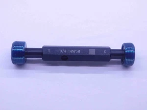 NEW 3/4 14 NPSM PIPE THREAD PLUG GAGE .75 GO NO GO P.D.'S = .9889 & .9958 2B - Picture 1 of 1