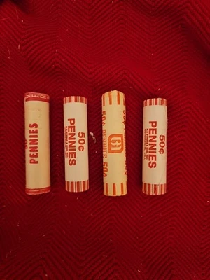 Four Rolls 1973, 1974, 2011,2012-D UNCIRCULATED Penny's Rolls - Image 1 of 4