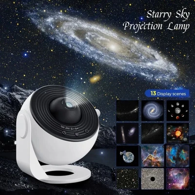 LED Galaxy Projector Starry Night Light Moon Star Sky Nebula Projection Lamp US - Image 1 of 4