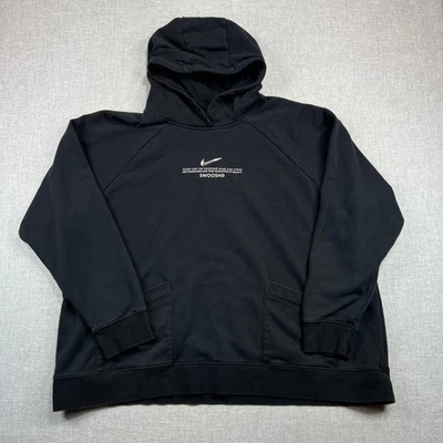 Nike Sportswear Center Swoosh French Terry Hoodie Sweatshirt Women 3X Black - Image 1 of 4
