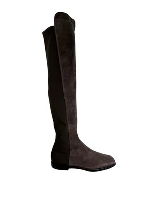 Bota STUART WEITZMAN City Stitch Sobre la Rodilla GRIS GAMUZA SE ADAPTA A 6US Estrecha Foto 1 de 4