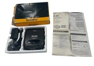 Sony Discman D-33 CD Compact Disc Portable Player Mega Bass Walkman D33 Vintage - Bild 1 von 19