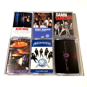 Hair Metal 6 Cassette Lot: Vixen Autograph Aldo Nova Damn Yankees Black N Blue - Picture 1 of 15