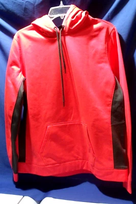 Sport Tek Womens Hooded Sport Wick Fleece Color Block Pullover Size L Coral New - Image 1 of 4