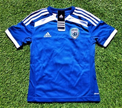 Maillot enfant Israël maillot Adidas football tailles 128-152 + NEUF + IFA ISR - Photo 1/3