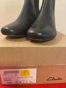 Womens Clarks Chartli Valley Black Size 8.5 ankle bootie - Picture 1 of 5