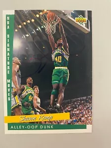 SHAWN KEMP SEATTLE SUPERSONICS CARTA AUTO FIRMATA JSA spedizione gratuita - Foto 1 di 2