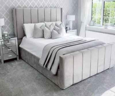 Chesterfield wingline upholstered plush,crushed velvet 4.6ft,5ft,6ft - Image 1 of 4