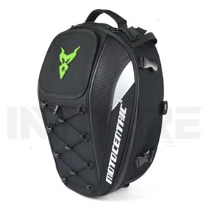 Green logo Motorcycle Tail Bag Rear Seat Luggage Bag Large Capacity Waterproof - Picture 1 of 10