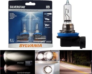 Sylvania Silverstar H9 65W Two Bulbs Headlight High Beam Replacement Stock Lamp - Picture 1 of 12