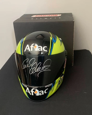 Carl Edwards signed #99 Aflac Roush Racing Ford Full Size Replica Helmet Cover