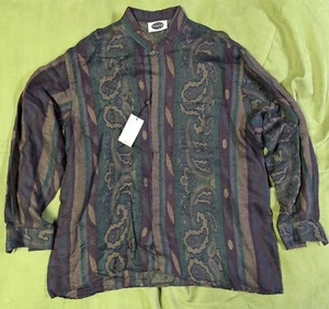 Vintage Prontto Moda Mens Long Sleave Shirt Size 2XL Italian Design - Picture 1 of 3