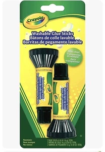 Crayola 2 Washable Glue Sticks New Free Postage - Imagen 1 de 2