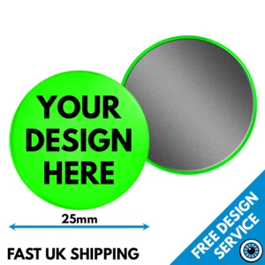 Calamite Frigo Neon Personalizzate 25mm • Stampa Personalizzata Fluorescente Promozionale - Foto 1 di 4