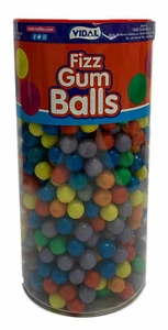 Vidal Fizz Gum Balls 800 Bulk Lollies 1.6kg Halloween Candy Buffet Party Favour - Photo 1/7