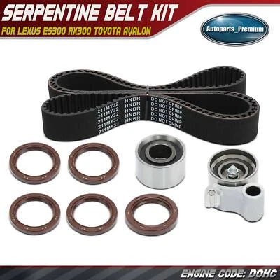 8x Kit de correa de distribución para Lexus ES300 RX300 Toyota Avalon Camry Sienna V6 3,0 L GAS Foto 1 de 4