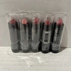 Paquete de 5 lápices labiales Wet n Wild Silk Finish rosa oscuro escarcha 530D 0,13 oz sellados - Imagen 1 de 3