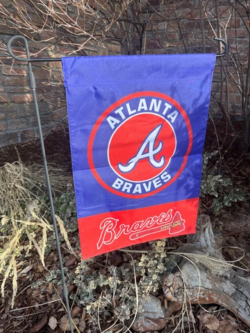 Atlanta Braves Double Sided Garden Flag 12.5" X 18" Cover