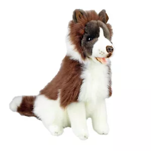Brandy the Border Collie Soft Plush Toy 16"/40cm Large Brown Bocchetta Plush Toy - Picture 1 of 3