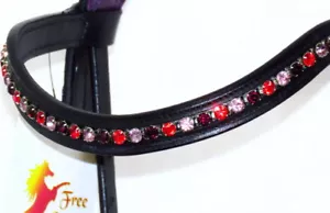 FSS Kristall BLING STIRNBAND MELIERT BLENDEND 6mm gebogen ROT SIAM HELL AMETHYST PFLAUME - Bild 1 von 10