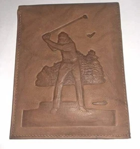 Cartera plegable de cuero Rico Golf - cuero suave pecan - Imagen 1 de 3