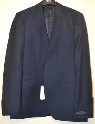 CHAQUETA BLAZER DE TRAJE DE LANA PURA SLIM FIT JAEGER PARA HOMBRE TALLA 44 LARGA AZUL MARINO Foto 1 de 4