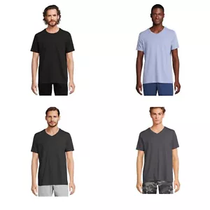 George Men’s V-Neck Textured Short Sleeve Tee Size: XS, S, M, L, XL 2XL, 3XL - Picture 1 of 13