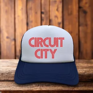 Gorra de béisbol Circuit City para hombre camionero azul marino a presión vintage electrónica desaparecida - Imagen 1 de 5