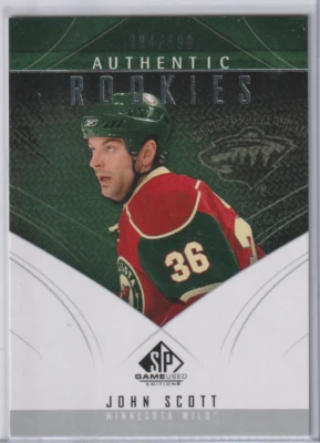 John Scott 2009-10 SP Game Used Authentic Rookies #/699 - Image 1 of 2