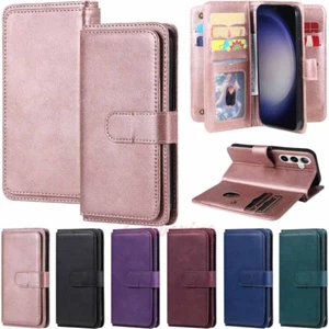 For Samsung S25 S24 S23 S2 S21 S20 S10 Plus Wallet Card Stand Leather Case Cover - Picture 1 of 56