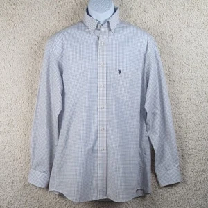U.S. Polo Assn.* Herren Langarm Button Down Hemd mit geschwungenem Saum ~ Größe M - Bild 1 von 12