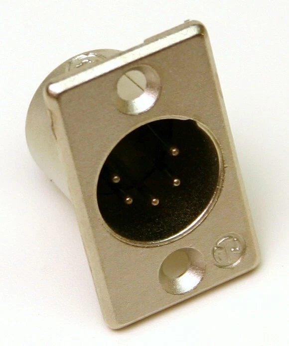 Neutrik XLR-Einbaustecker NC5MP Buchse Male 5-polig Metall, vernickelt #87124