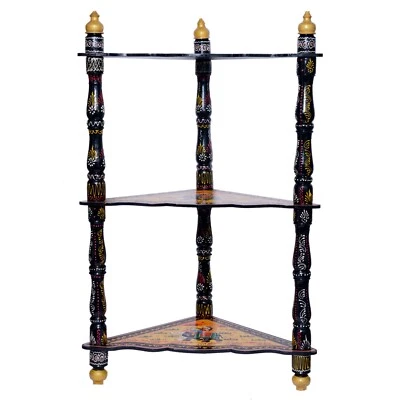 Wooden Hand painted 3 Layer End Table Corner Table Side Table Folding Table - Image 1 of 3