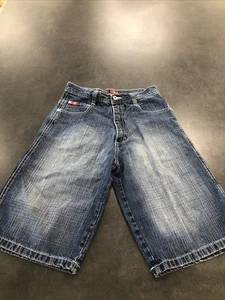 Vintage Y2K South Pole Dark Wash Blue Youth Boys Denim Shorts Size 20 Skater - Picture 1 of 15