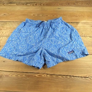 Patagonia Kids Boys Baggies Shorts M 4" Trunks Swim Pool Water Blue Drawstring - Picture 1 of 11