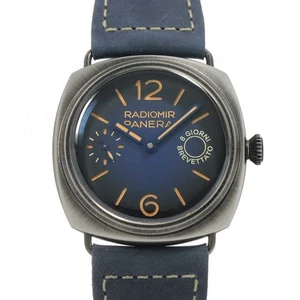 PANERAI Radiomir Otto Giorni PAM01348 Hand Winding Blue Dial Mens 90293029 - Picture 1 of 7