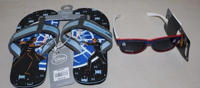Chinelos e óculos de sol Disney Star Wars infantil menino NOVO tamanho 13/1 - Imagem 1 de 4