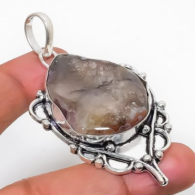 Ciondolo gioiello in argento sterling 925 fatto a mano con pietra preziosa al... - Immagine 1 di 4