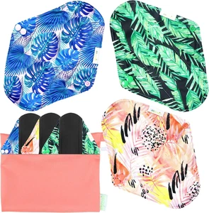 Wiederverwendbare Menstruationsbinden - Wiederverwendbare Damenbinden | Wiederverwendbare Slipeinlagen | Weich  - Bild 1 von 12