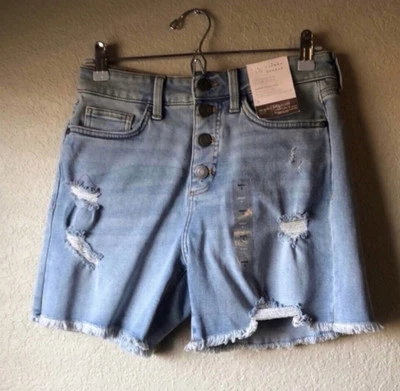 New Lauren Conrad Shorts Super High Rise Cutoff Denim Blue Jean Shorts Women’s 4 - Image 1 of 4