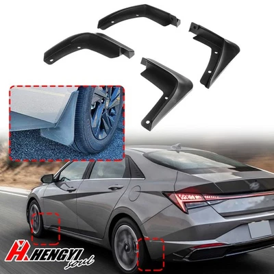 4X Mud Flaps Splash Guard Mudguard Protector For 2021-2023 Hyundai Elantra Sedan - Image 1 of 4