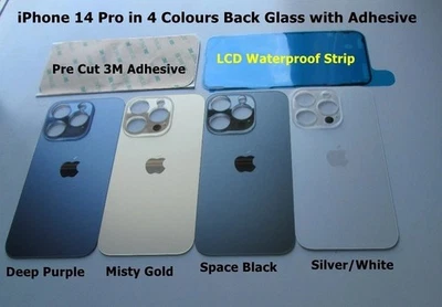 CELINE PARTS iPhone 14 Pro Back Glass Battery Cover Replacement in 4 Colours + Adhesive
