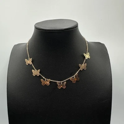 Gargantilla ajustable tono dorado colgante dije mariposa colgante hada Y2K Foto 1 de 4