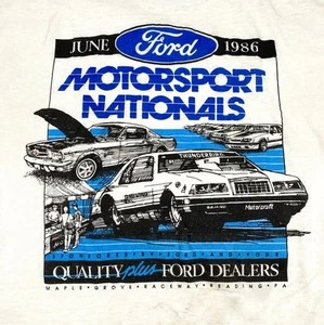 Vintage 1986 Ford Motorsport Nationals T-Shirt Gift For Fans - Picture 1 of 6