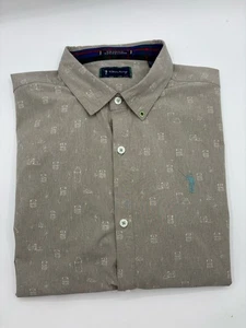 William Murray Performance Button Up Shirt Mens XL Gray Vented Golf Flip Cuffs - Picture 1 of 11