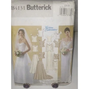 Vestido de novia Butterick B4131 forrado formal para el torso y faldas talla 6 8 10 patrón SIN CORTES - Imagen 1 de 2