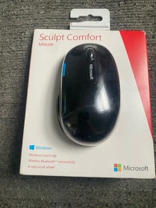 NEW Microsoft Sculpt Comfort Bluetooth Wireless Mouse Model 1534 H3S-00003 Black - Photo 1/3