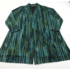 Susan Graver große zierliche Strickjacke leichter Pullover vorne offen - Bild 1 von 16