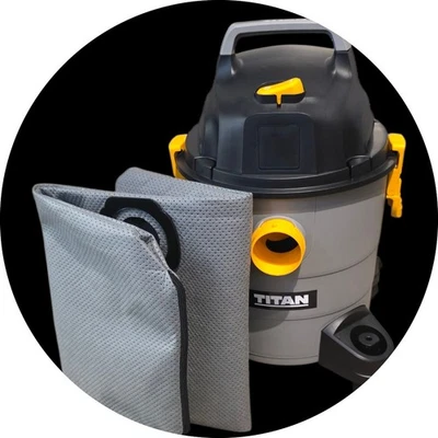 Bag for TITAN TTB774VAC 16l Vacuum Hoover  Reusable  Zip Microfibre Dust Bag - Image 1 of 4